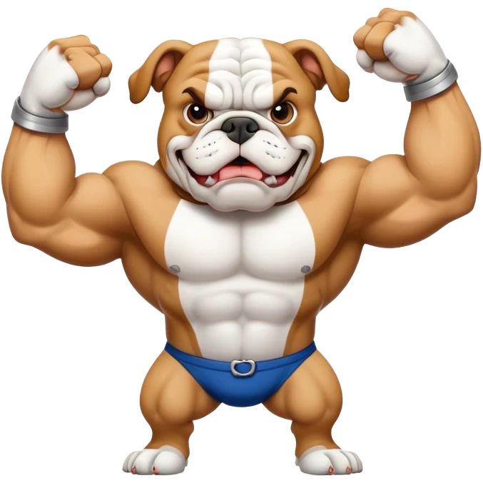Bulldog flexing  emoji