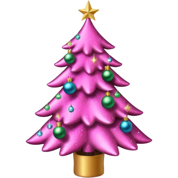Arvore de natal rosa emoji
