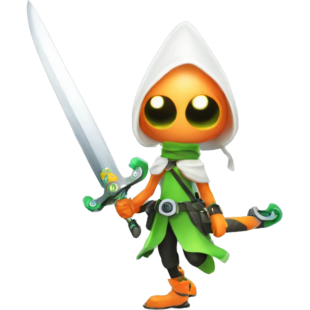 splatoon squid with sword emoji