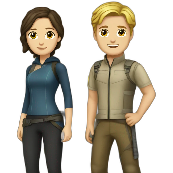 Katniss everdeen et peeta mellark emoji