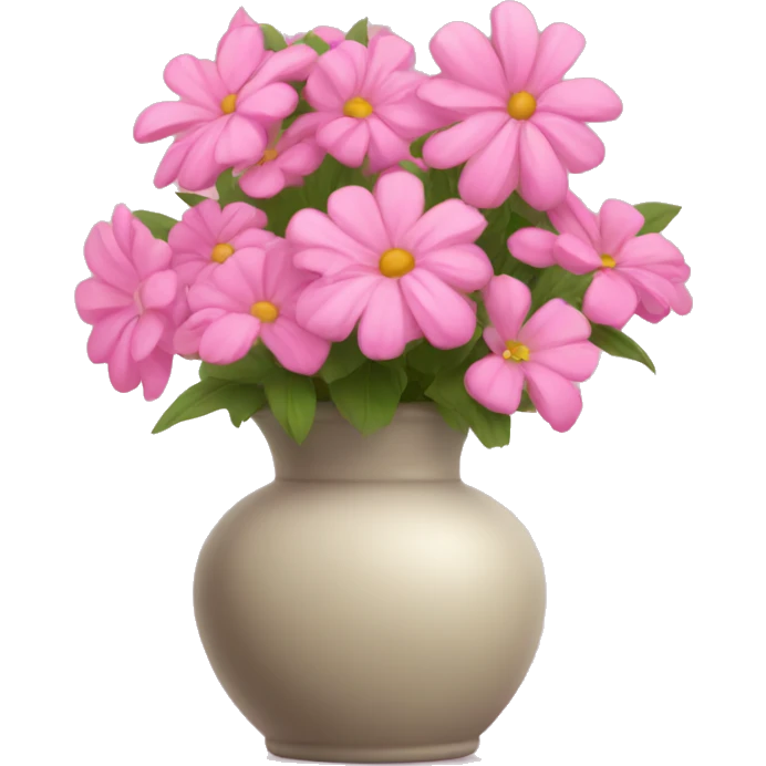 vase full of pink flowers emoji