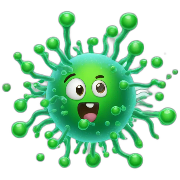 a bacteria escaping from a laboratory emoji