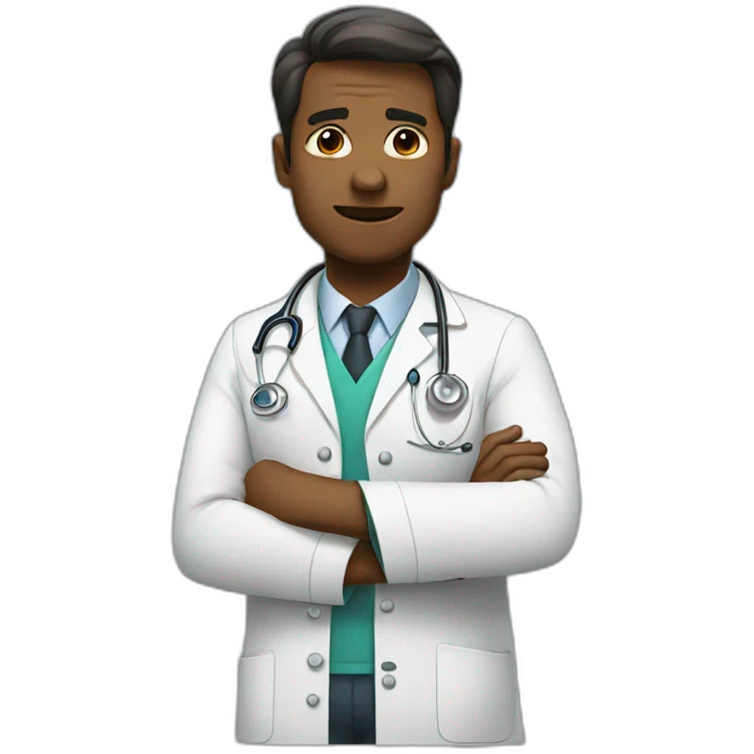Doctor saying no emoji