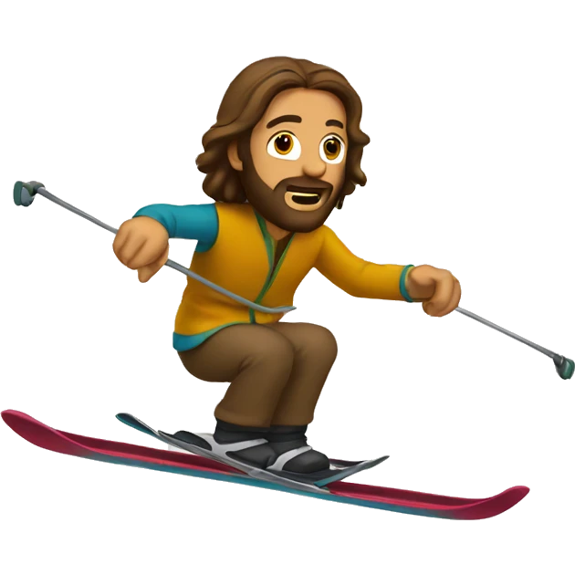 Jesus skiing  emoji