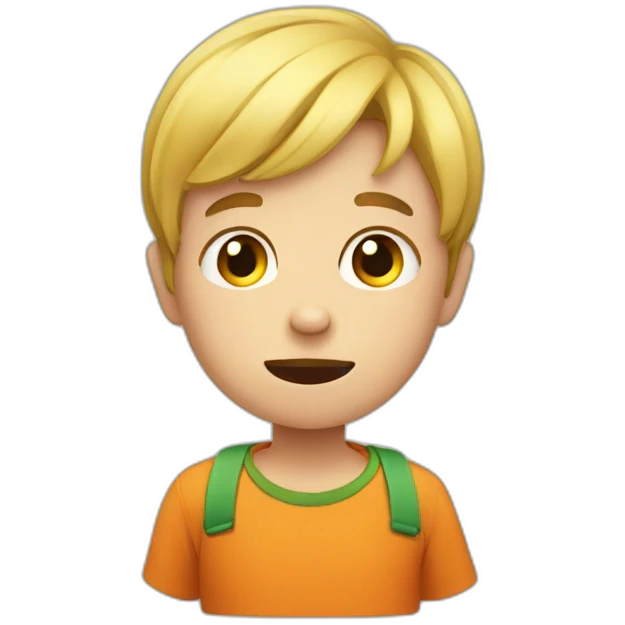 Kid that doesn't want to eat his vegetables emoji