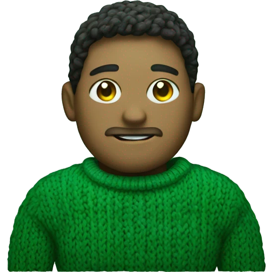 Green knitted sweater emoji