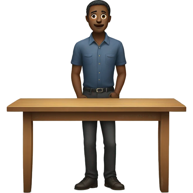 A man standing on a table emoji