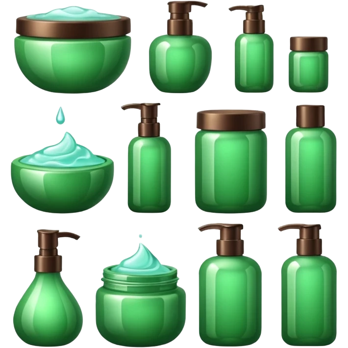 Green skin care products emoji