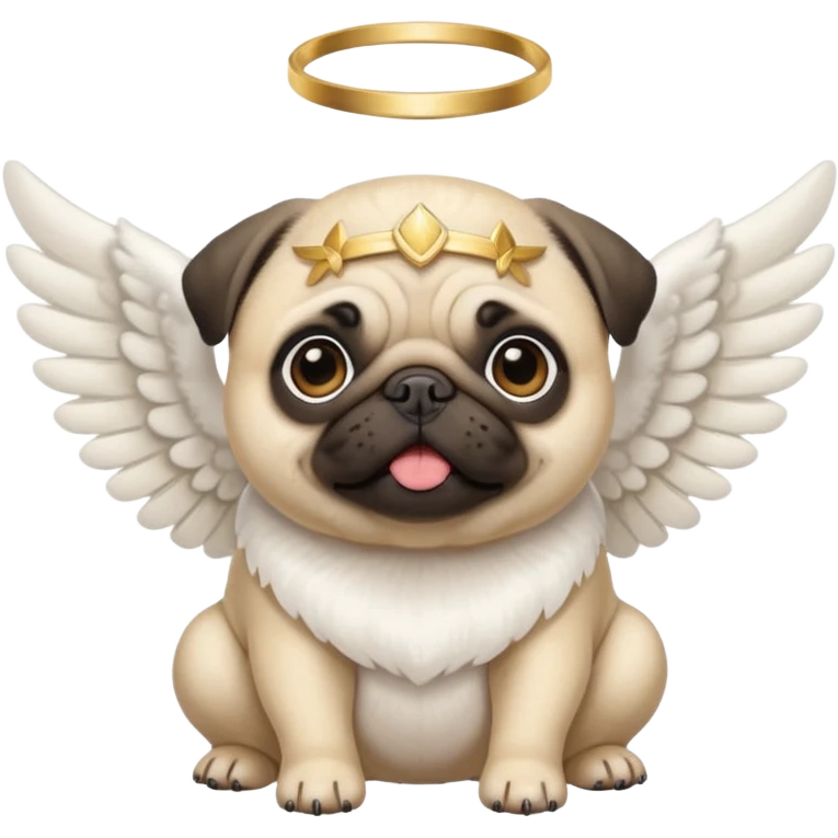 angel pug emoji