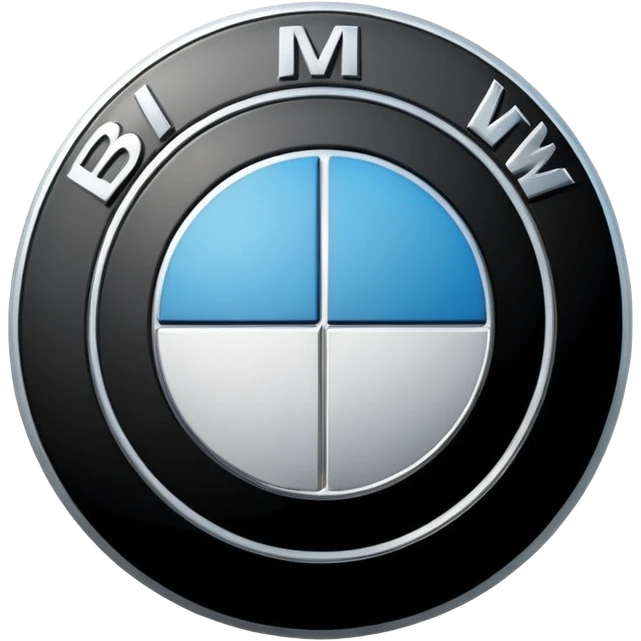 BMW logo, with subtle shadow emoji