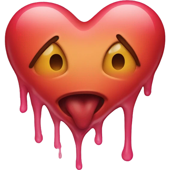 Melting heart emoji