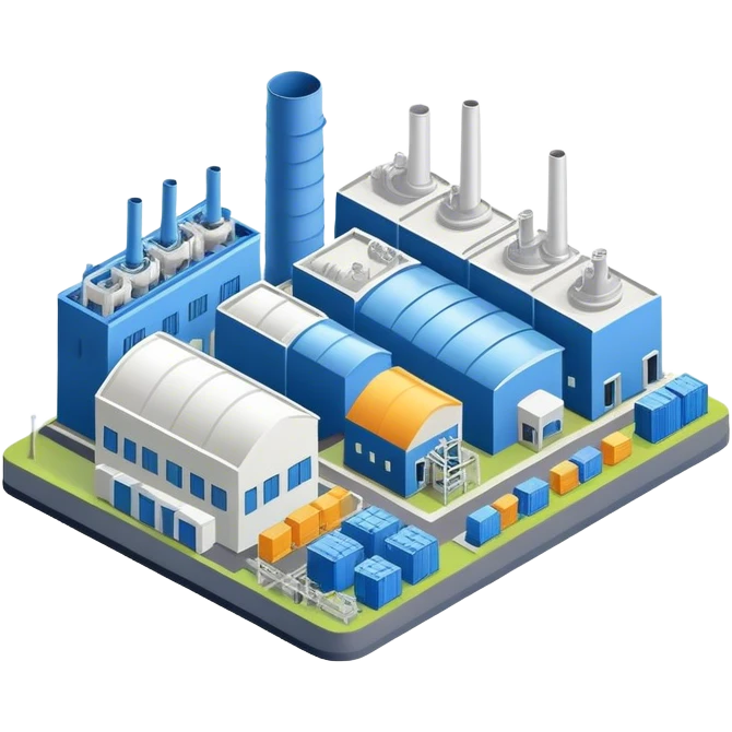 Isometric plastic factory  emoji