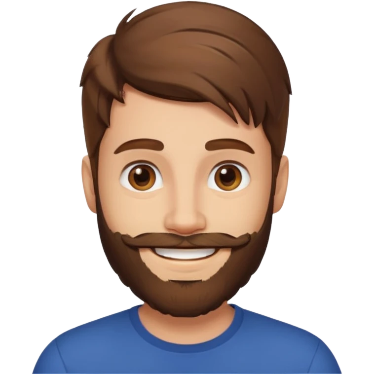 27 year old man, brown hair, beard emoji