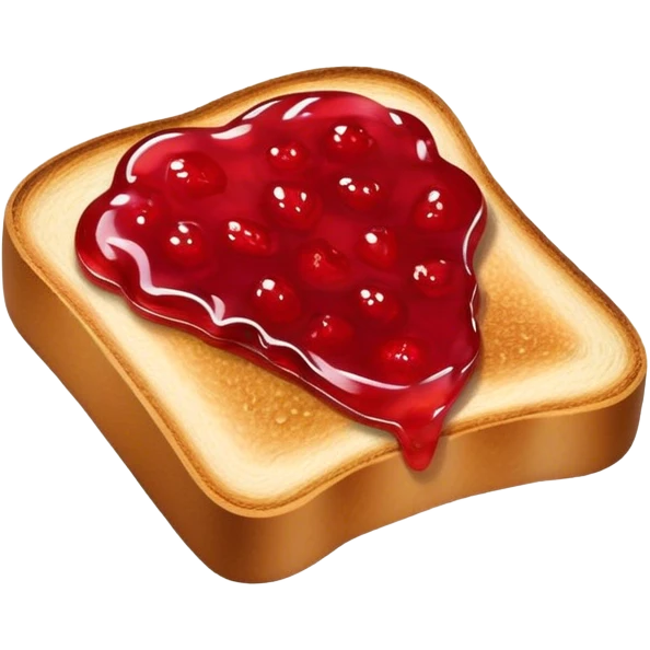 Toast with strawberry jam emoji