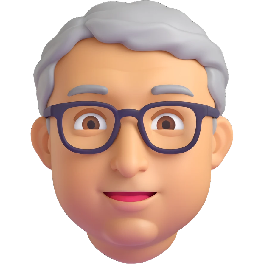 Bill Gates, iconic tech entrepreneur, portrait, 3D emoji style, no background emoji