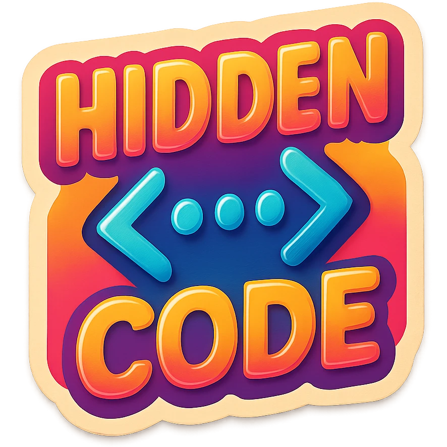 A hidden code message sticker with a vintage design and bright colors emoji