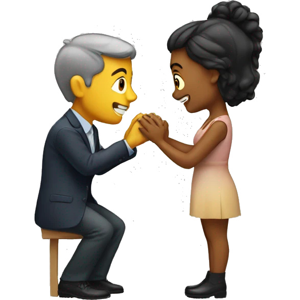 man proposing to  a women  emoji
