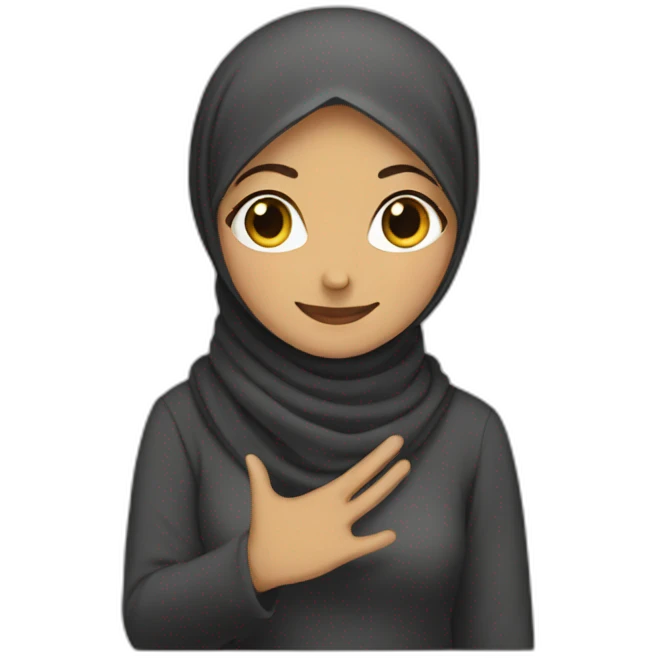 hijabi saying okay emoji