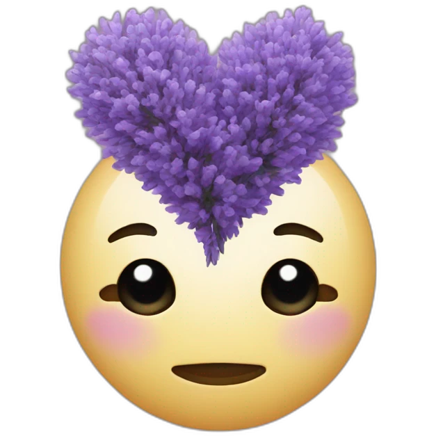 Lavender and black heart  emoji