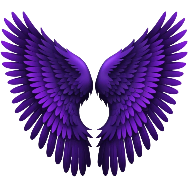 Black  and purple wings emoji