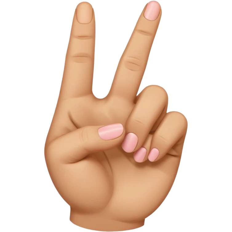 A version of the thumb and index heart (🫰), in which a heart is made with the thumb and middle finger. emoji
