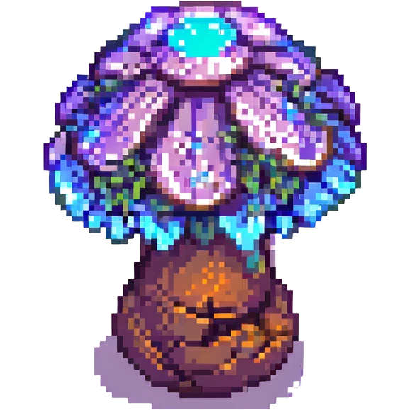 glowing mushroom with purple glow emoji