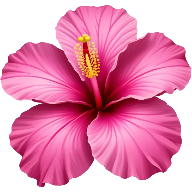 realistic hibiscus flower pink emoji