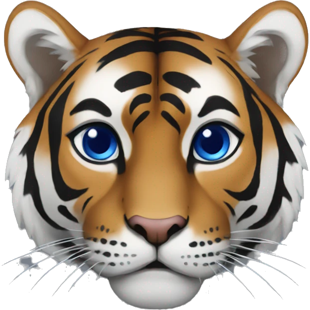 Tigre noir au yeux bleus  emoji