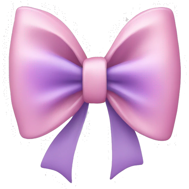pastel pink and purple bow emoji