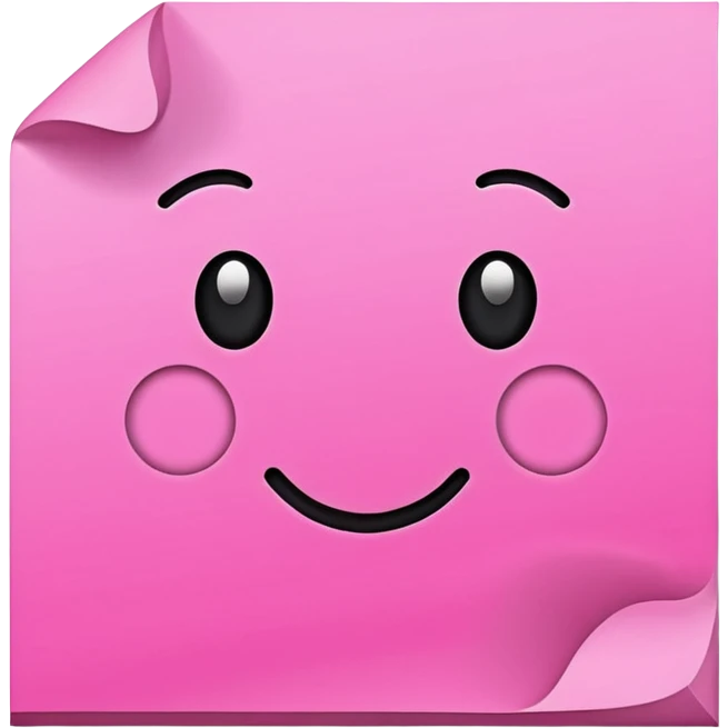 Pink sticky note emoji