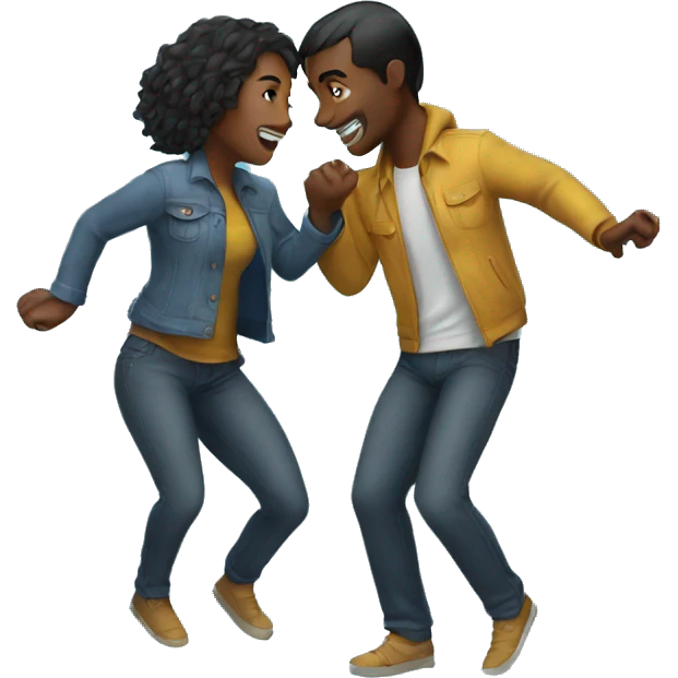 Couple rain dance emoji