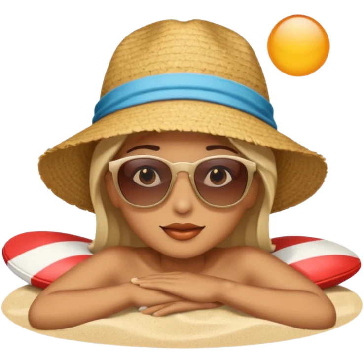 person lying in beach  emoji