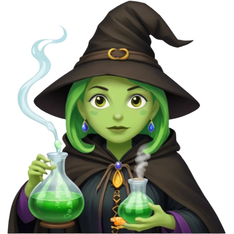green witch cooking potion emoji