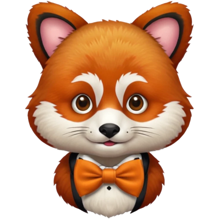 red panda with bow tie emoji