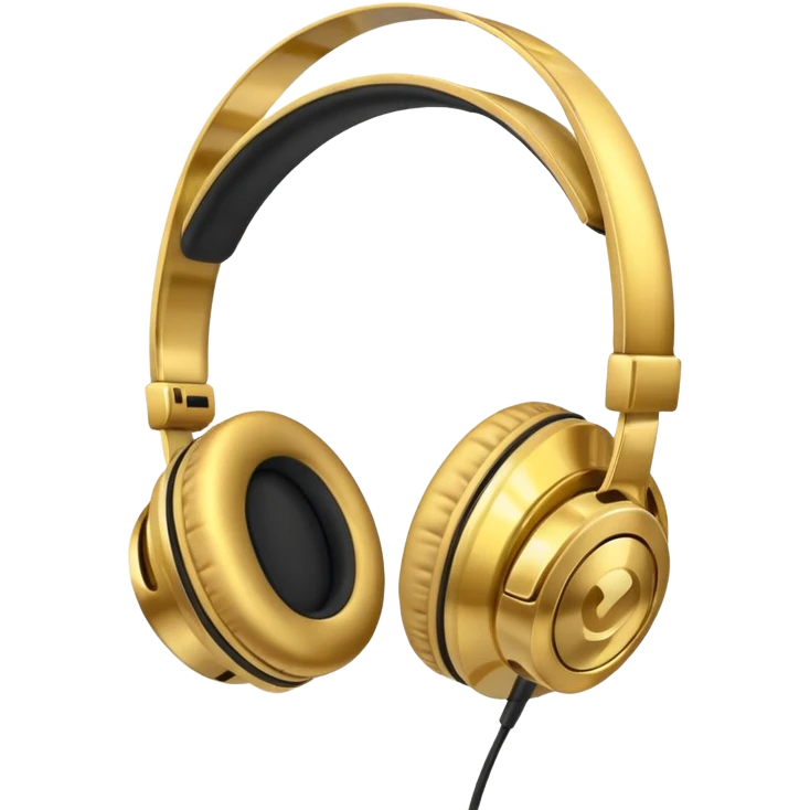 gold headset emoji