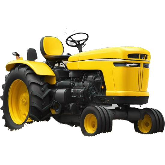 engine of yellow tractor emoji