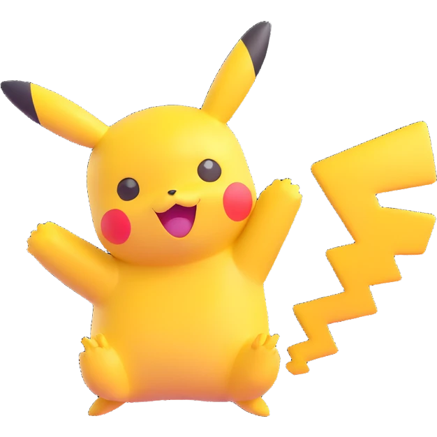 Pikachu in a cute loading animation, energetic and playful, with a progress bar or spinning element, modern emoji style emoji
