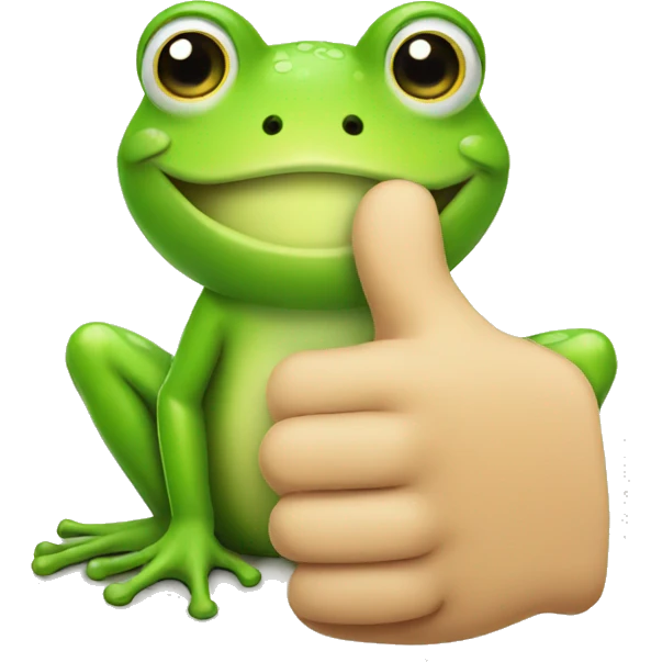 frog thumbs up emoji