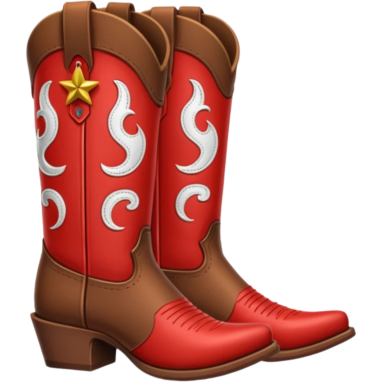 Red and brown cowgirl boots emoji emoji