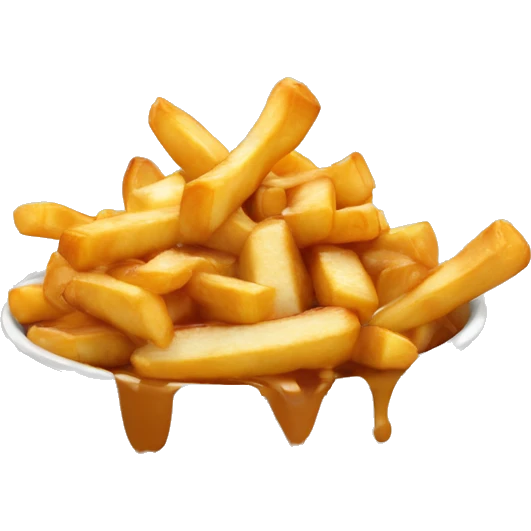 Poutine qui mange une poutone emoji
