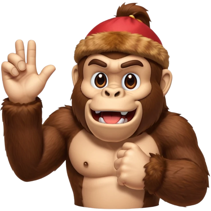 donkey kong making 👌 emoji