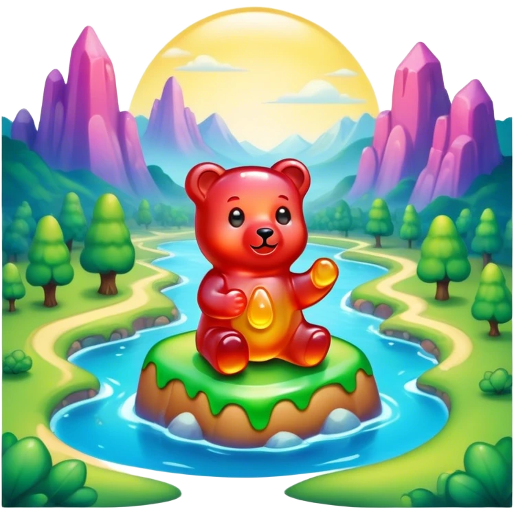  gummy bear  candy  magical landscape emoji