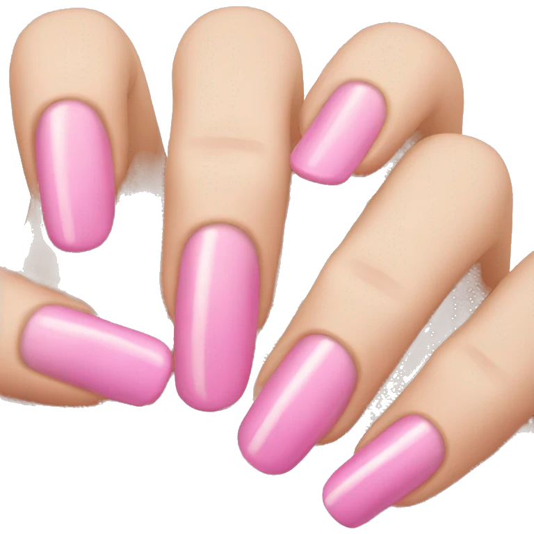 Thumbs up pink long nails emoji