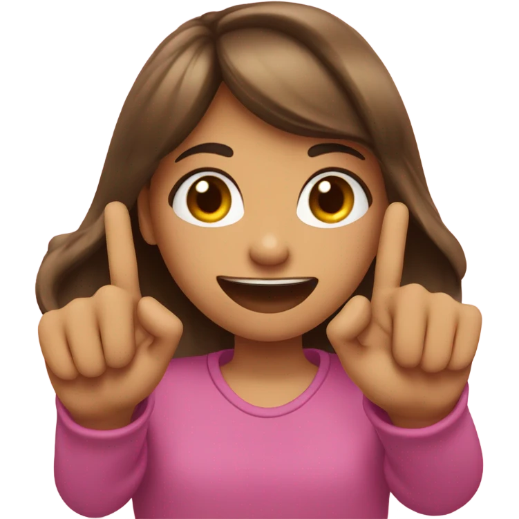 emoji girl with two fingers in between tounge in v shape emoji