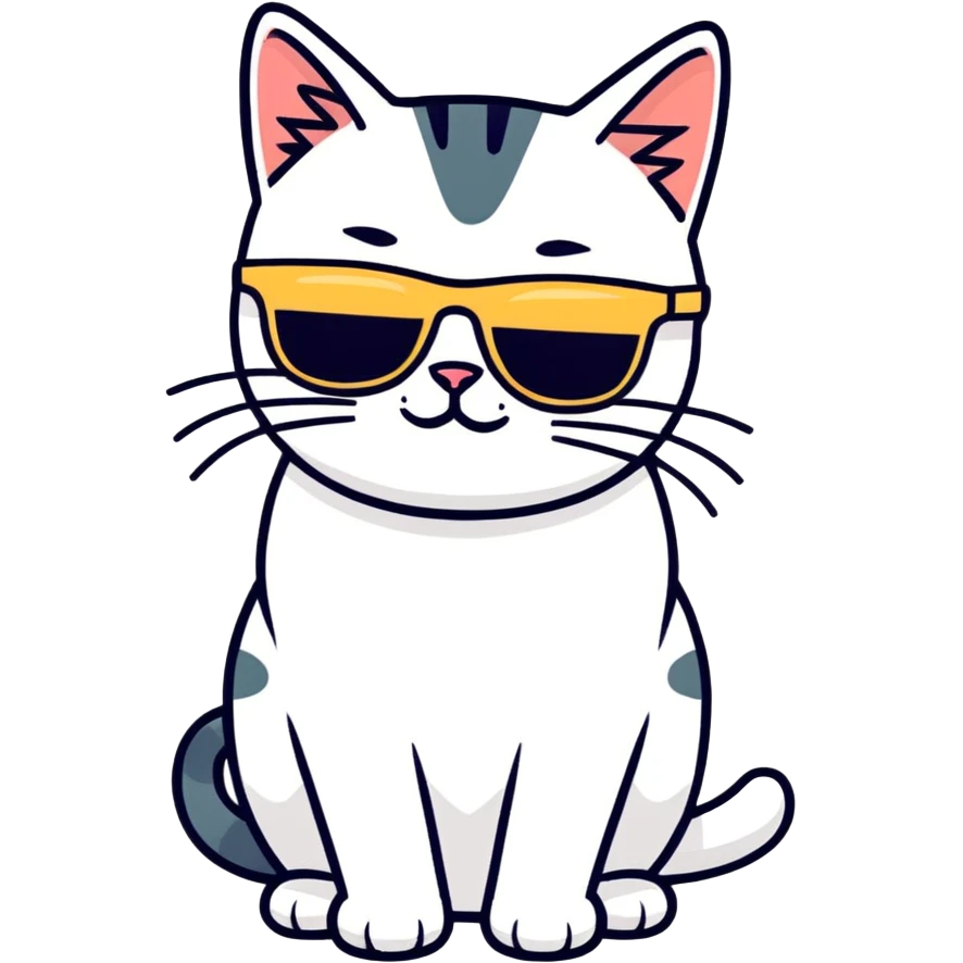 Cat with sunglasses emoji