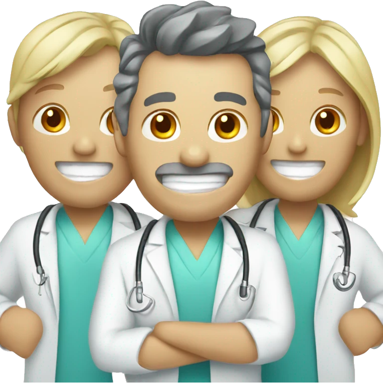 Dentists with headphones emoji