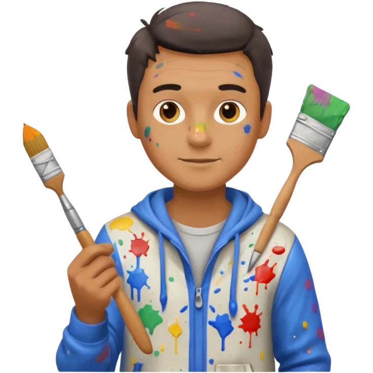 Ceramic Painter man emoji