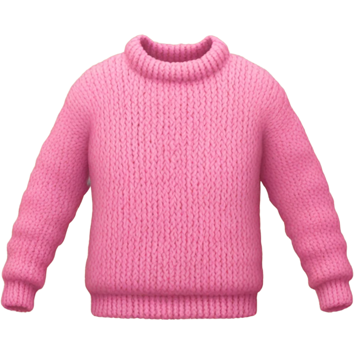 Pink knit sweater emoji