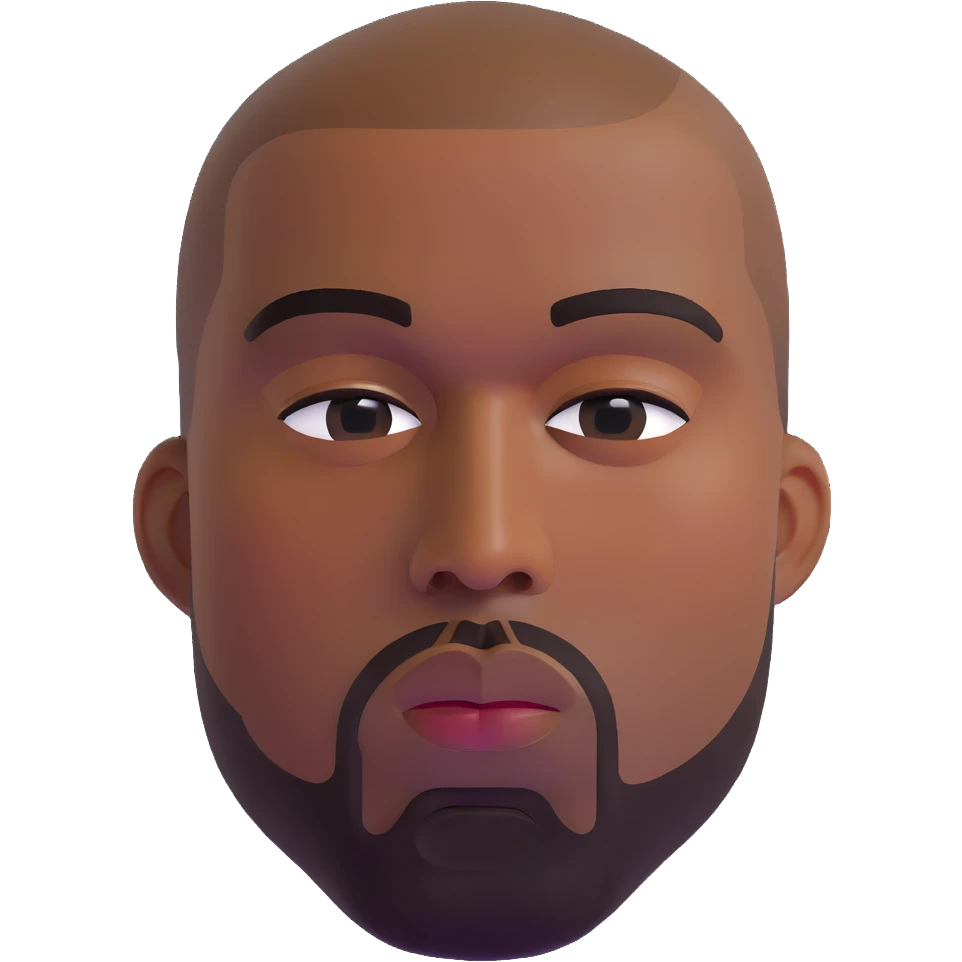 face of Kanye West emoji