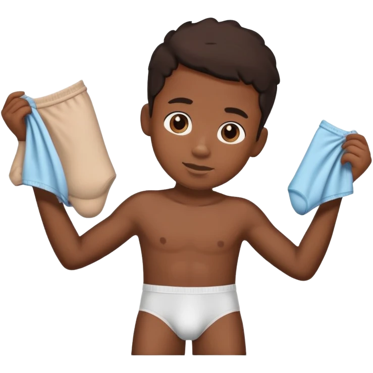black boy holding underwear  emoji